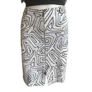 Carlisle vintage abstract pencil skirt with full back zipper - size 4